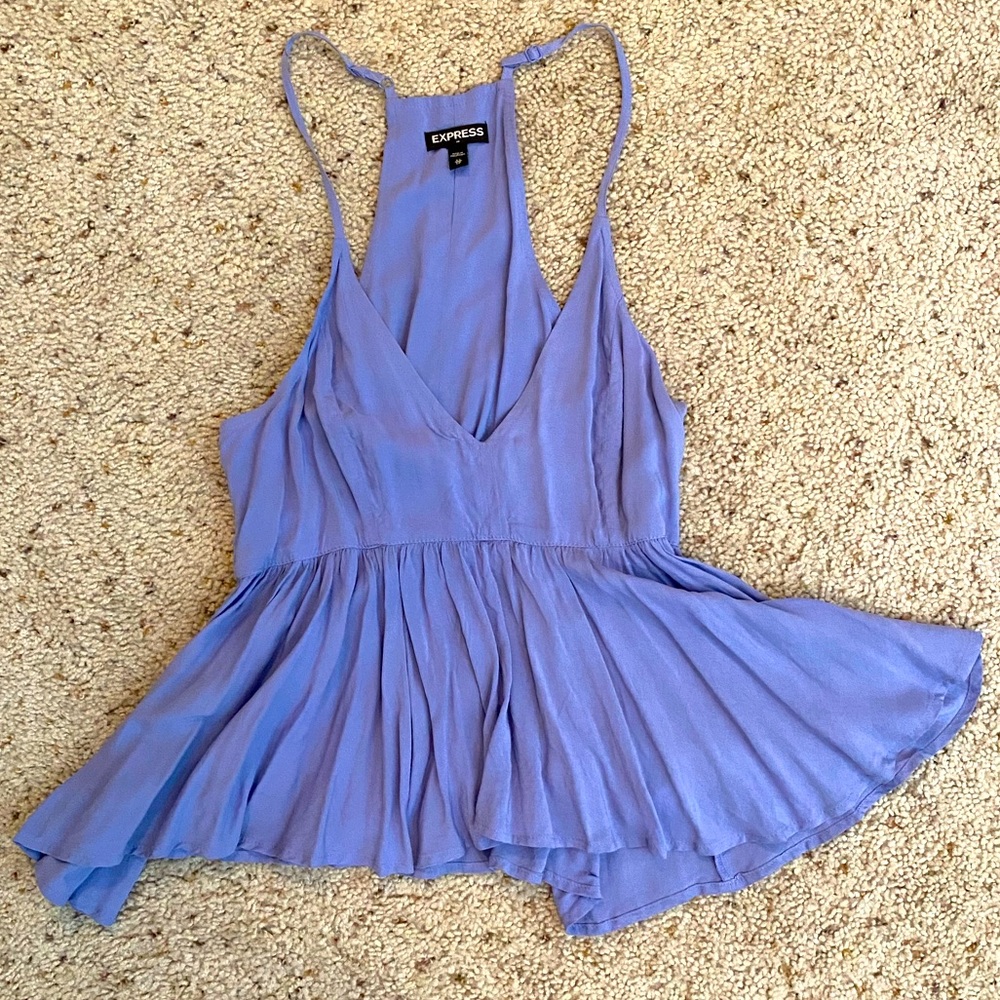 Express periwinkle peplum top